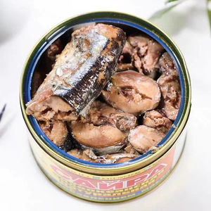 俄罗斯油浸茄汁鱼罐头海鲜风味食品秋刀鱼鲭鱼即食罐装进口原装