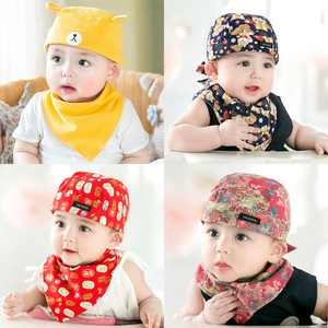 婴儿帽子春秋季男宝宝0薄款1纯棉2岁6男童12个月防风韩版海盗帽女