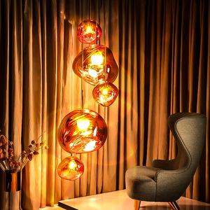 北欧设计师灯具现代艺术吊灯创意个性简约餐厅电镀玻璃小吊灯咖啡厅