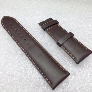 原装1853天梭表带t095417a棕色橘线/黑色白线皮带不含扣