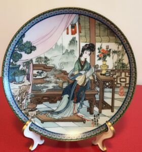 顺心堂/十二金钗赵惠民装饰瓷盘红楼梦出口回流80年代景德镇迎春