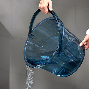 透明水桶家用储水用洗衣服手提小水桶套装加厚带盖塑料学生宿舍用