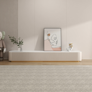 清新文艺风岩板电视柜现代轻奢落地式视听柜简约茶几电视机柜组合