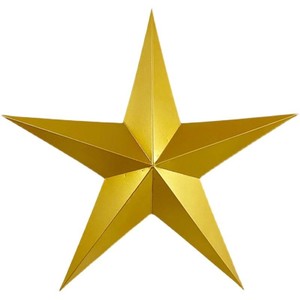 工业风墙面金色大五角星创意铁艺壁饰立体挂饰酒吧不规则装饰挂件