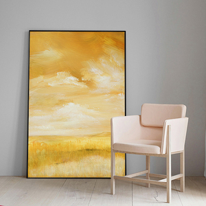 北欧简约装饰画粉红抽象少女公主粉色黄色大幅落地画卧室玄关挂画