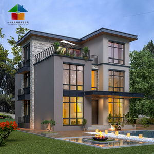 新农村别墅设计图纸三层小洋楼现代风格豪华自建房楼房全包建3273