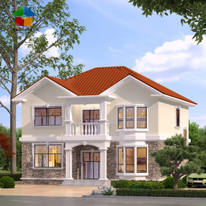 农村三层小户型80多90平方自建房别墅设计图纸外观小洋房0人付款488