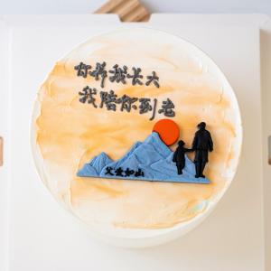 008人付款淘宝网红父亲节爸爸生日蛋糕装饰父爱如山亚克力插牌背影