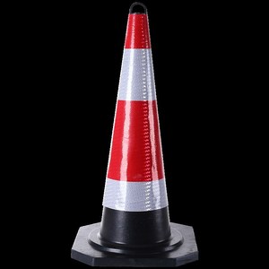 反光锥50cm塑料路锥橡胶圆锥道路交通警示三角锥桶地锥形路障椎70