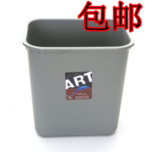灰色加厚工业用家庭用垃圾桶筒卫生桶8L15L20L30L升塑料摇盖包邮