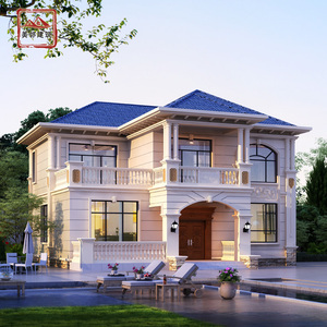 m230二层新中式别墅设计图纸两层小洋楼农村中国风自建房设计图