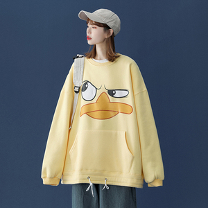 奶黄色卫衣女2023新款外套高级设计感小众夏季薄款盐系慵懒风上衣