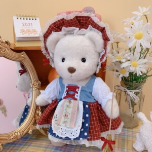 莉娜小熊衣服童话人物灰姑娘裙子纯手工30cm娃衣洋装原创现货