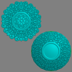 宫廷复刻茶杯垫西番莲jdp精雕图线条bmp灰度图玉雕木雕浮雕l0764