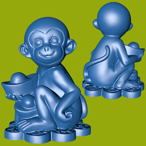 立体猴子精雕图