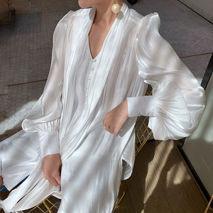 珠光衬衣女复古