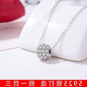 周大生大福周生生s925银吊坠玫瑰金 女金纯银项链锁骨链镀18k