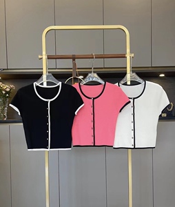 安苏拉淘宝2023年新品温柔系慵懒风甜美粉色针织上衣质感都藏在细节