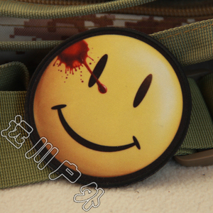 守望者 笑脸笑匠 布面印刷魔术贴章 臂章 背包贴章士气章臂贴