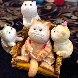 故宫正版猫摆件超萌迷你的小猫猫摆件文创阿哥皇帝花翎礼品醉猫