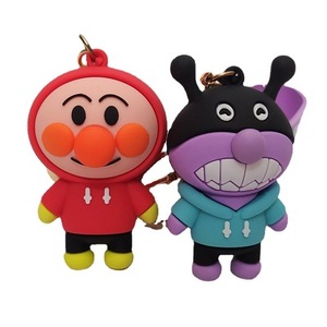 新款面包超人细菌小子汽车钥匙扣挂件动漫背包吊饰毛绒公仔女礼物