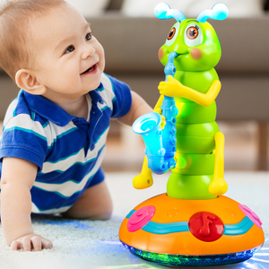 儿童电动萨克斯扭扭虫会唱歌跳舞婴儿音乐灯光1岁3男女孩宝宝玩具