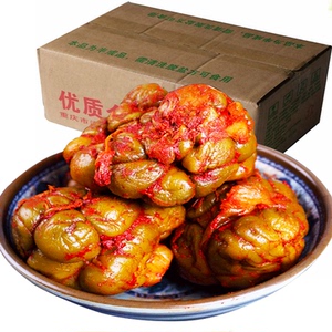 涪陵榨菜头咸菜全形菜圆型酱腌菜五香风干整颗大头开味菜厂家直销