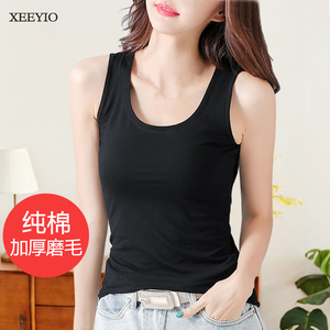 纯棉背心女内搭吊带保暖打底上衣白色修身显身材秋季新款内衣厚款
