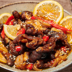 筷品麻辣无骨鸡爪网红即食红油脱骨鸡脚商用卤味乌骨黑凤爪整箱