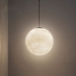 北欧简约月球装饰吊灯设计师创意个性吧台餐厅咖啡厅卧室床头灯具