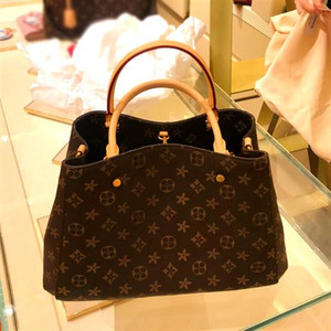 女包2020新款潮m lv大容量蒙田包老花简约戴妃包百搭斜挎手提大包