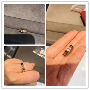 视频代购tiffany/蒂芙尼新款经典18k玫瑰金戒指3mm三钻对戒婚戒