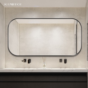铝合金边框镜子定制大尺寸圆角浴室镜挂墙式卫生间厕所玻璃镜壁挂
