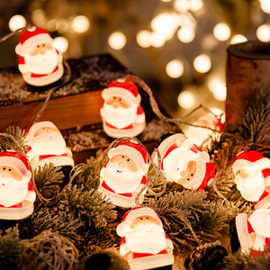 雪人圣诞树节日装饰品小彩灯闪灯串灯满天星老人挂件灯饰场景布置