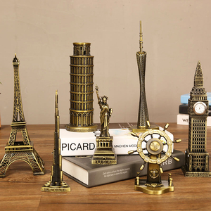 广州塔巴黎埃菲尔铁塔模型装饰品办公室摆件地标建筑纪念品高级感