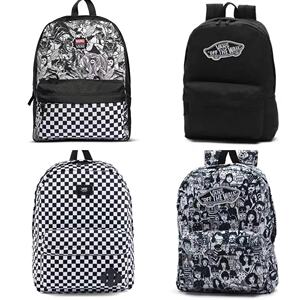 vans格子双肩包范斯漫威经典款人群拼色旅行学生书包背包男女涂鸦