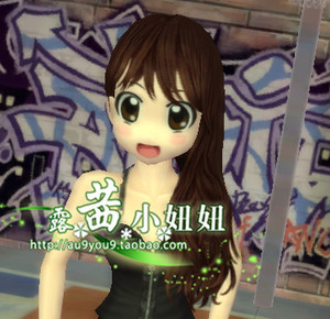 au劲舞团黑白暖心发型女发,一月拍1件,永久拍3件