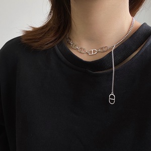 日式侧挂链项链锁骨链女冷淡风小众设计感颈链网红简约时尚潮2020