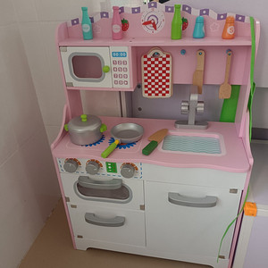 仿真宝宝声光木制小厨房玩具炒菜工具套装豪华儿童煤气灶台玩具