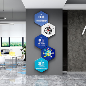 办公室墙面贴画定制会议司企业文化布置团队形象展示激励志标语字