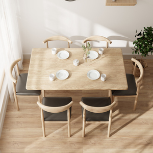 餐桌椅子组合家用小户型桌子吃饭长方形现代简约桌椅套装商用饭桌
