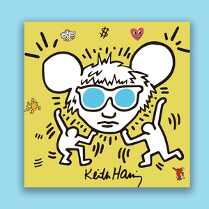 keith haring联名boy欧美街头hiphop涂鸦短袖t恤男夏季潮牌陈冠希