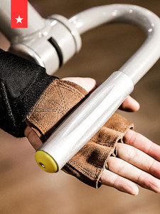 牛皮护手掌助力带护腕运动手套硬拉握力带健身男单杠训练引体向上