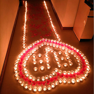 蜡烛浪漫心形爱心玫瑰创意路引套餐生日表白求婚道具布置装饰用品