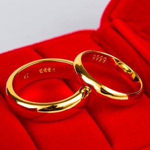 黄金结婚戒指一对正品 周大福图片