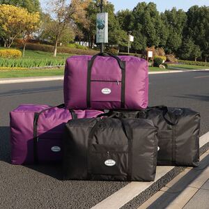 学生住宿行李袋拆叠短途旅行包拉箱行李包手提袋帆布可双肩背防水