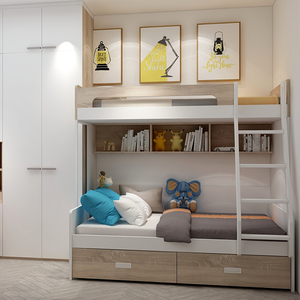 全屋定制榻榻米床衣柜书桌一体儿童房间家具飘窗小户型卧室上下床