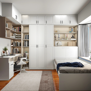 榻榻米定制简欧儿童房全屋定制书桌书柜榻榻米床衣柜一体卧室书房