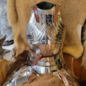 现货-欧洲骑士盔甲护胸中世纪哥特胸甲含挡板 真人可穿戴 包邮