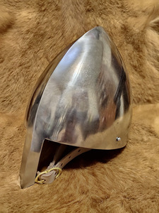 现货-中世纪维京盔甲诺曼护鼻盔天国王朝十字军头盔真人可戴包邮